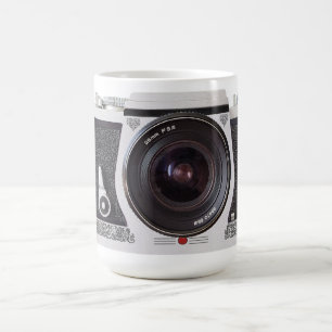 Retro 80er Kamera-Effekt auf Tee-oder Kaffee-Tasse Kaffeetasse