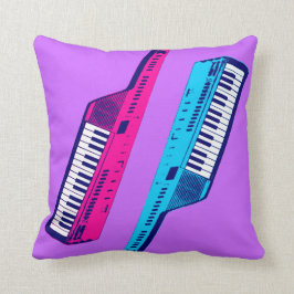 Retro 80er Keytar Synthesizer Kissen