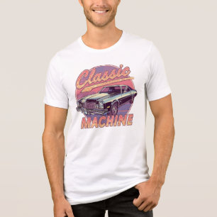 Retro 80er "Klassische Maschine" Oldtimer Tri-Blend Shirt