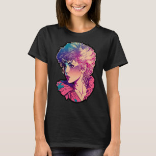 Retro 80er Mädchen mit Big Hair Matching Party Out T-Shirt
