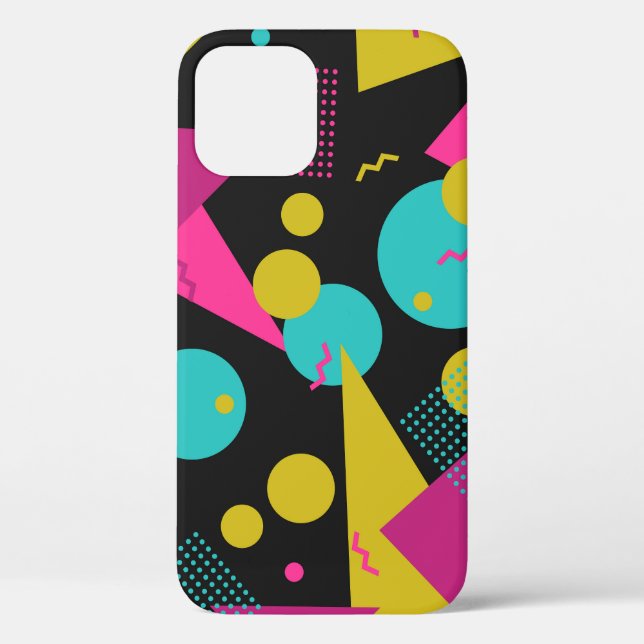 Retro 80er Memphis Geometric Design Case-Mate iPhone Hülle (Rückseite)