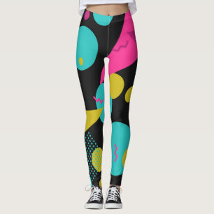 Retro 80er Memphis Geometric Design Leggings