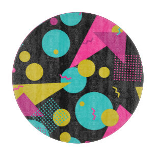 Retro 80er Memphis Geometric Design Schneidebrett
