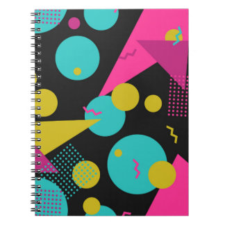 Retro-80er Memphis-Geometrie-Design Notizblock