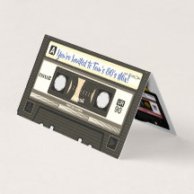 Retro 80er Mix Tape Kassetten und Schallplatten