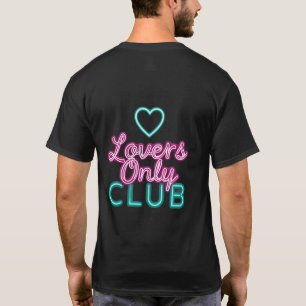 Retro 80er Neon-Liebhaber-Only-Club-Ästhetik Herz  T-Shirt