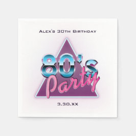Retro 80er Party Napkins Serviette
