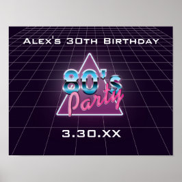 Retro 80er Party Poster