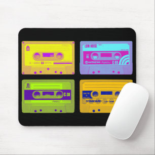 Retro 80er Pop Art Kassetten Mousepad