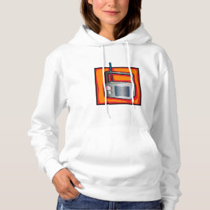 Retro 80er Pop Art Radio Lebendiges Vintage Hoodie