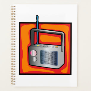 Retro 80er Pop Art Radio Vibrant Vintage Planer