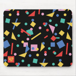 Retro 80er Pop geometrische Formen Mauspad