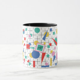 Retro-80er-Pop-Kunstgeometrie Tasse