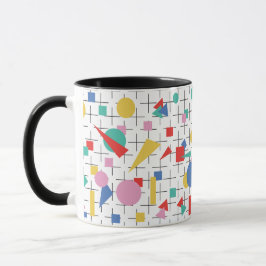 Retro-80er-Pop-Kunstgeometrie Tasse
