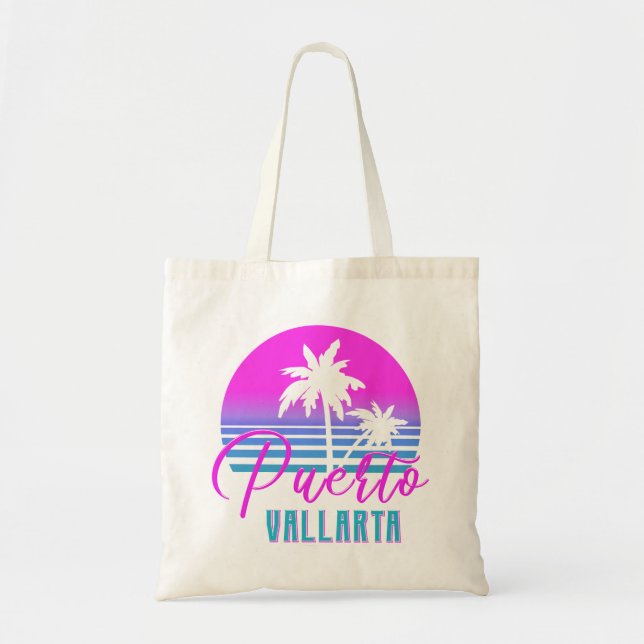 Retro 80er Puerto Vallarta Tragetasche (Vorne)