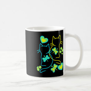 Retro 80er Sommerkatzen Herz Blume Katze Kitten Ch Kaffeetasse