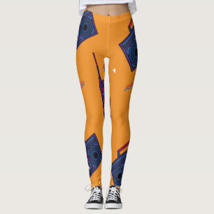 Retro 80er Stil Hintergrund, bunt. Leggings
