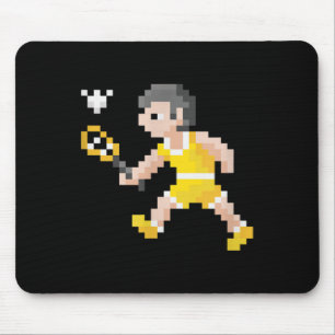 Retro-80er-Videospiel-Pixel-Art-Badminton-Spieler  Mousepad