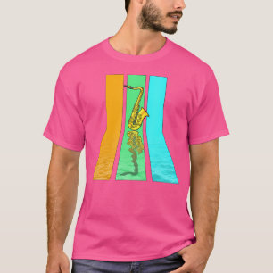 Retro 80er Vintag Style Jazz Saxophon T-Shirt