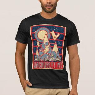 Retro 80er Wachusett Skiabenteuer T-Shirt