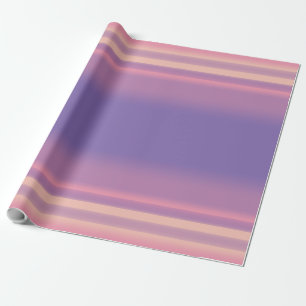 Retro 80's 90's Pink Lila Ombre Streifen Geschenkpapier