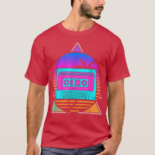 Retro 80s Art Cassette Musician Vaporwave Tropical T-Shirt