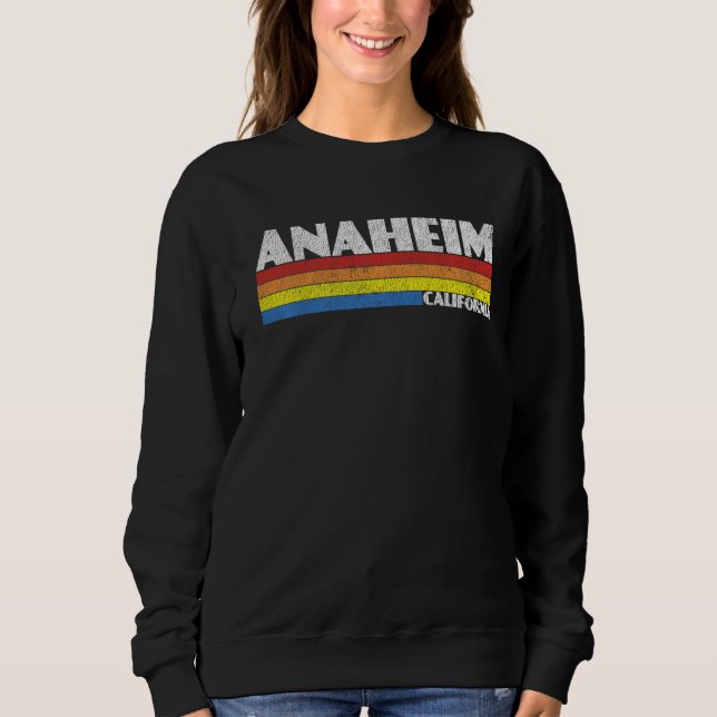 Retro 80s California CA Souvenir Anaheim   Sweatshirt (Vorderseite)