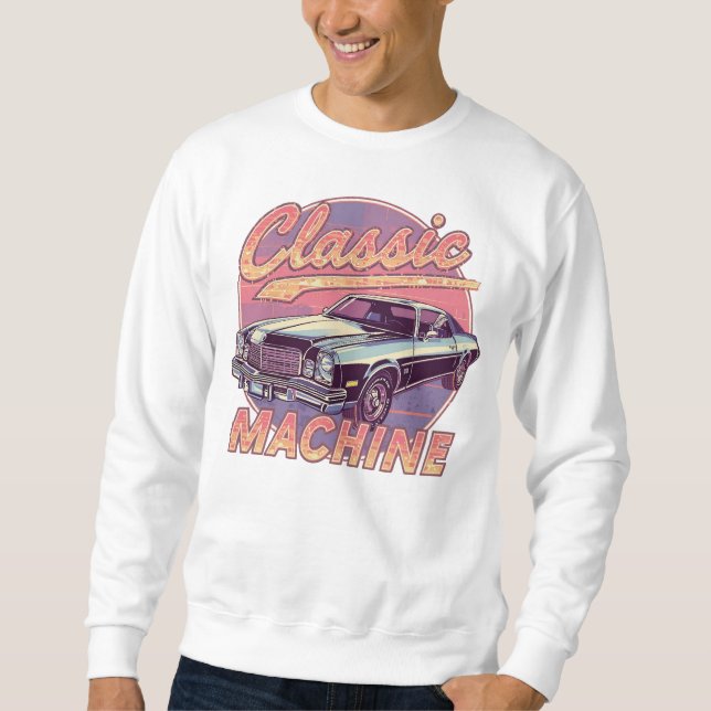 Retro 80s "Classic Machine" Vintage Car Sweatshirt (Vorderseite)