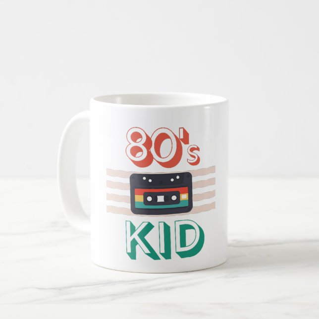 RETRO 80'S KID - CASSETTE LOVERS KAFFEETASSE (Vorderseite Links)