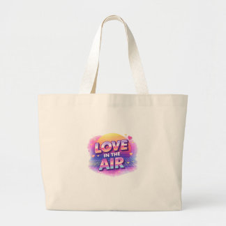 Retro 80's Love In The Air Valentine Lover Candle Jumbo Stoffbeutel