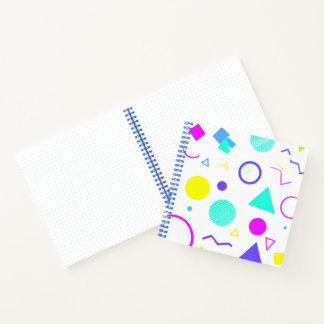 Retro 80s Memphis Geometric Pattern Notizbuch