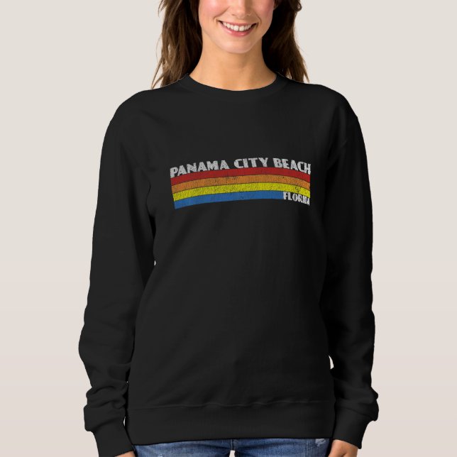 Retro 80s Panama City Beach Florida FL Souvenir   Sweatshirt (Vorderseite)