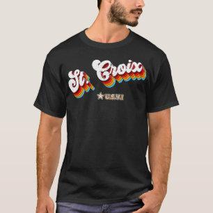 Retro 80s St Croix US Virgin Islands VI T-Shirt