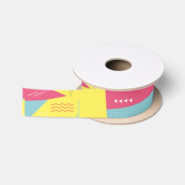 Retro 80's Style Gift Ribbon Satinband