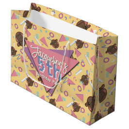 Retro 80's Yellow Baby Hippo Geburtstag Große Geschenktüte