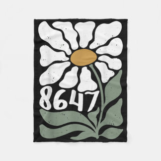 Retro 8647 Blume Floral Fleecedecke