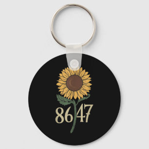 Retro 8647 Subtle Anti Trump 86 47 Floral Boho Sty Schlüsselanhänger