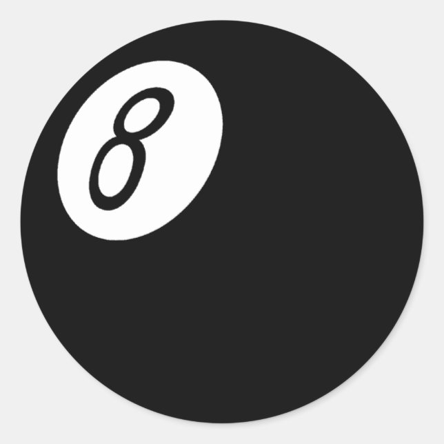 Retro 8-Ball Runder Aufkleber (Vorderseite)