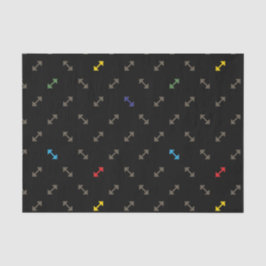 Retro 8 Bit Turnhallen-Gewichts-Muster Seidenpapier