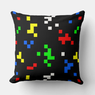 Retro-8-Bit-Videospiel-Grafikmuster Kissen