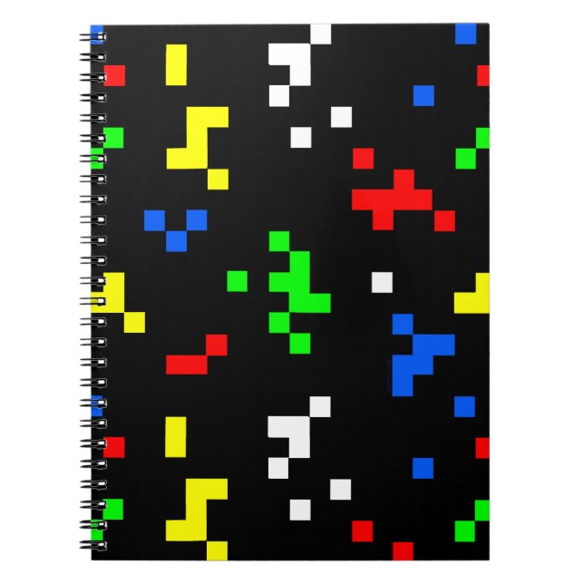 Retro-8-Bit-Videospiel-Grafikmuster Notizblock (Vorderseite)