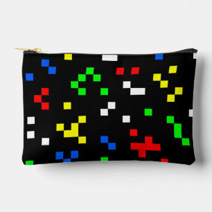 Retro-8-Bit-Videospiel-Grafikmuster Zubehörtasche