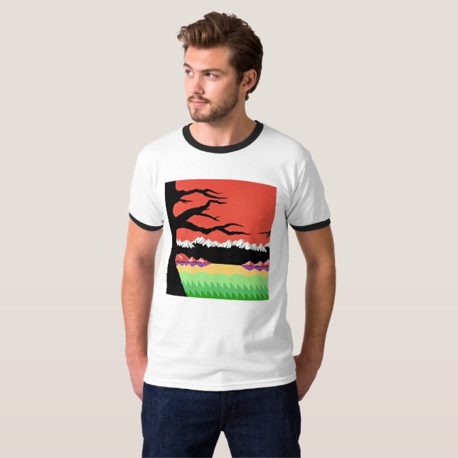 Retro 8-Bitvideospiel-inspirierter erwachsener T - T-Shirt (Vorne ganz)