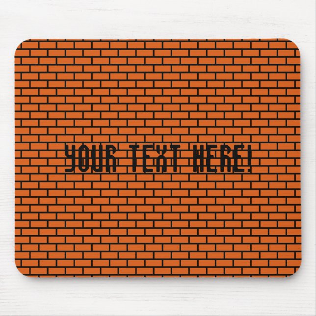 Retro 8-Bitziegelstein, orange Mousepad (Vorne)