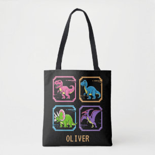 Retro-90er-Arcade-Dinosaurier-Charakterbildschirm Tasche