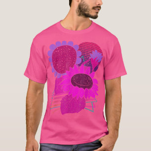 Retro 90er Art Yellow Blume Vaporwave Ästhetik Su T-Shirt