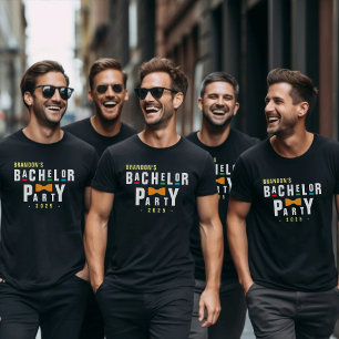 Retro 90er Bunte Fliege Junggesellenabschied Schwa T-Shirt