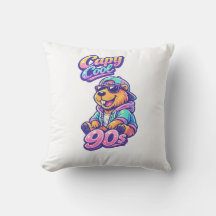 Retro 90er Capy Cool Capybara Wurfkissen