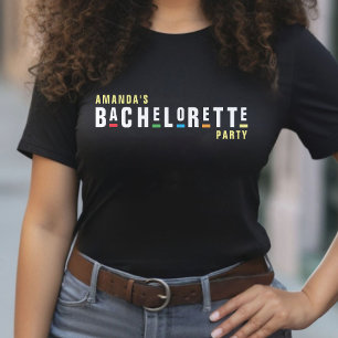 Retro 90er farbenfrohe Junggesellinnenabschied Sch T-Shirt
