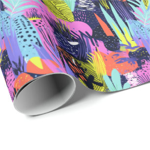 Retro-90er-Fliesenmuster-Party Geschenkpapier